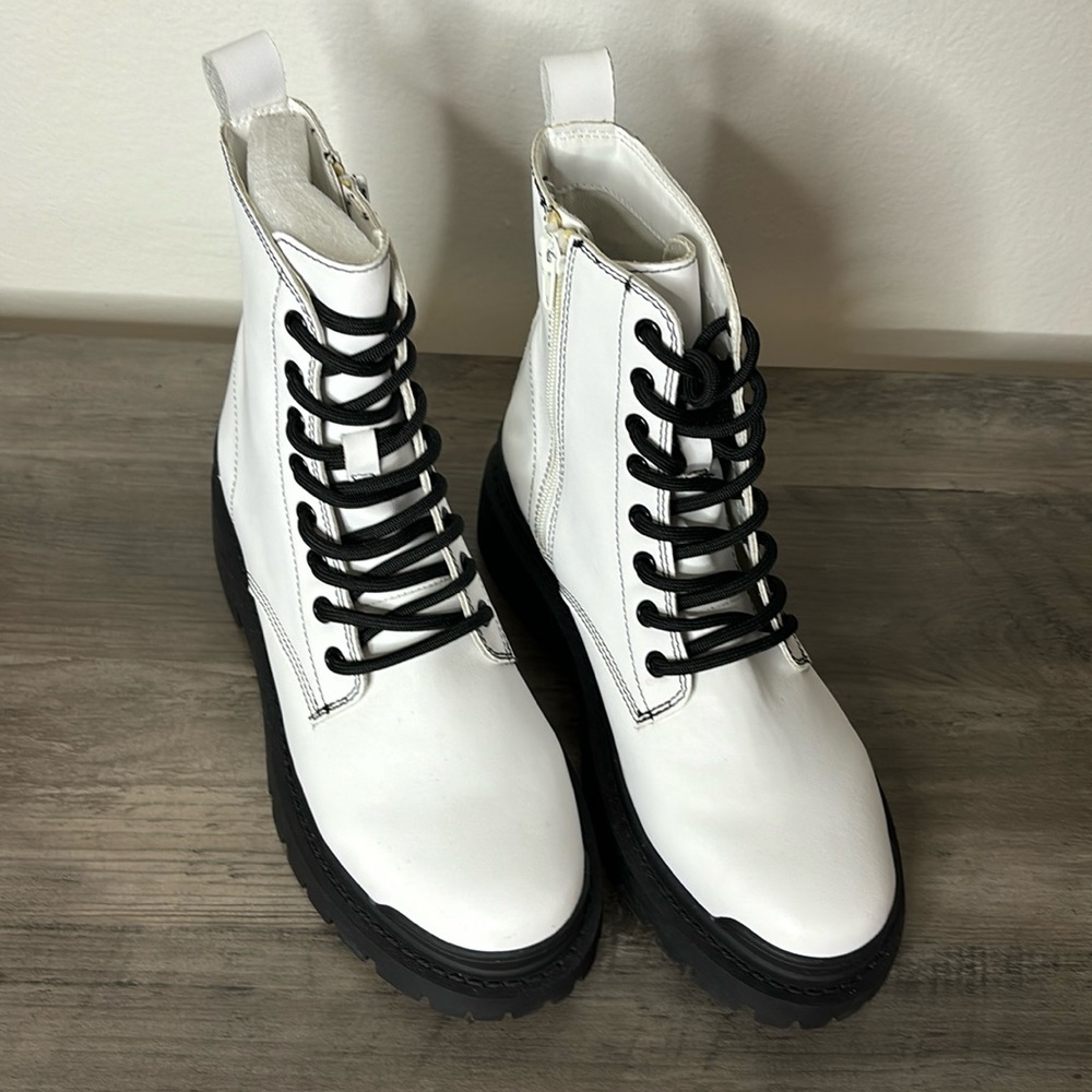 Aqua White Boots